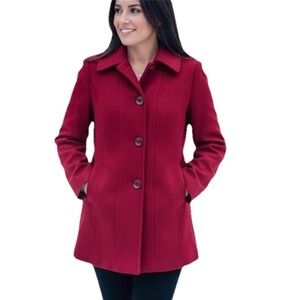 Tower by London Fog Women's Jacket Wool Blend Single Breast‎ 4 Bottoms Lining M